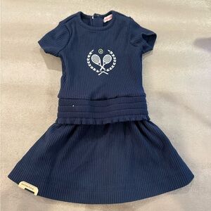 Navy Blue Kids Summer Dress. Size 2 year old